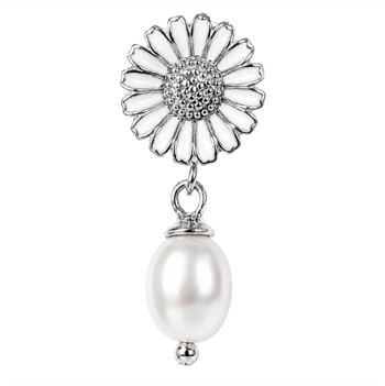 Christina Marguerite Pearl charm 6 mm i sølv